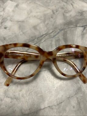 Warby Parker “Zara W” 251 (50-20-145) Tortoiseshell Round Frame Eyeglasses
